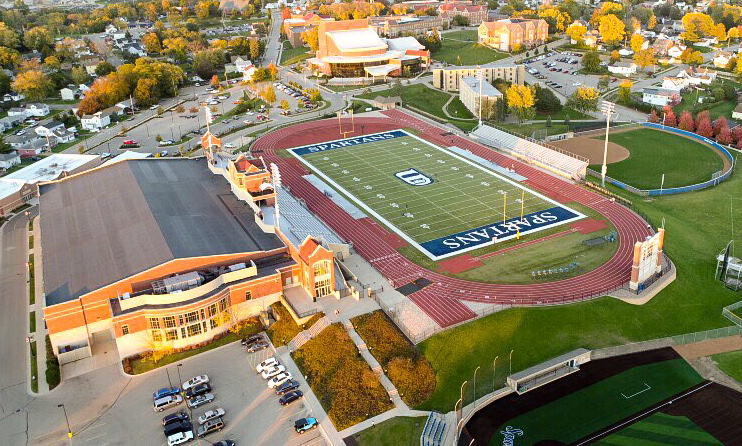 Aerial photo of UD athletic facilities