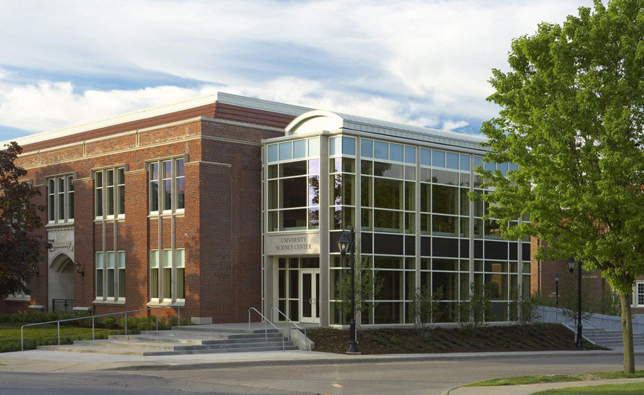 University Science Center main entrance exterior